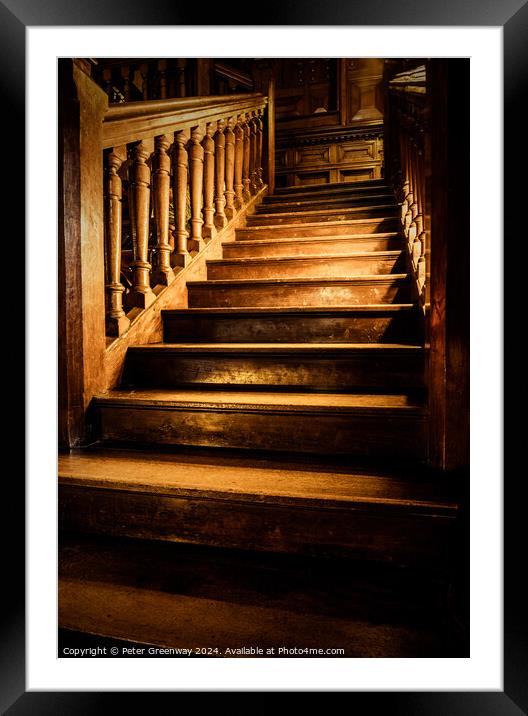 Historical Wooden Staircase Framed Mounted Print by Peter Greenway
