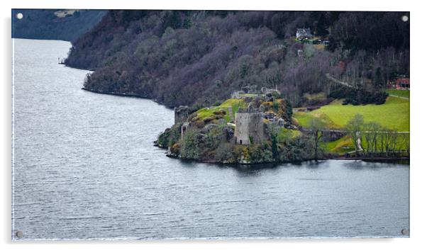 Urquhart Castle Acrylic by Apollo Aerial Photography