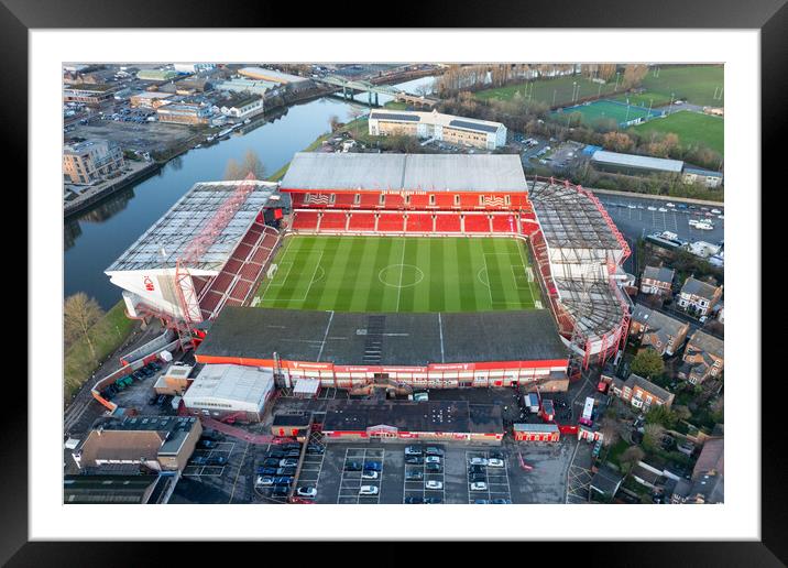 The City Ground Nottingham Forest Framed Mounted Print by Apollo Aerial Photography