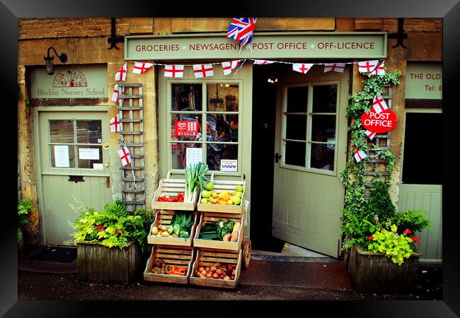 Blockley Village Shop Cotswolds Gloucestershire Framed Print by Andy Evans Photos