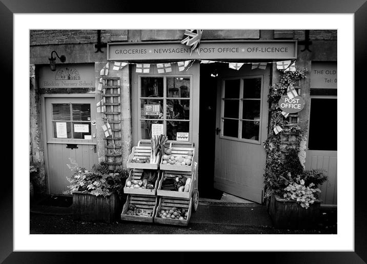 Blockley Village Shop Cotswolds Gloucestershire Framed Mounted Print by Andy Evans Photos