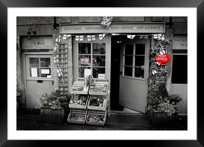 Blockley Village Shop Cotswolds Gloucestershire Framed Mounted Print by Andy Evans Photos