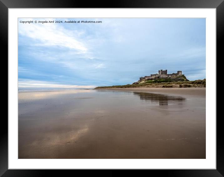 Bamburgh Castle. Framed Mounted Print by Angela Aird