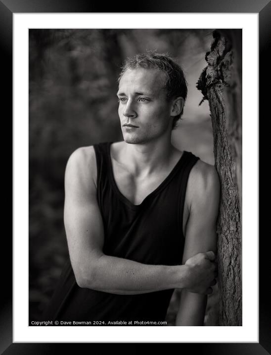 Portrait of a Young Man Framed Mounted Print by Dave Bowman