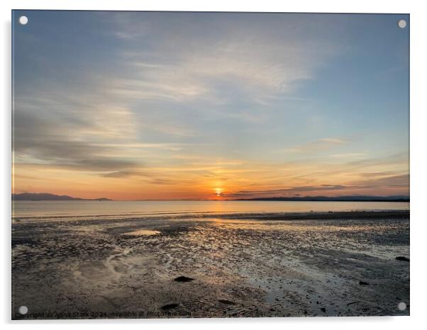 Troon Beach Sunset  Acrylic by Anna Stark