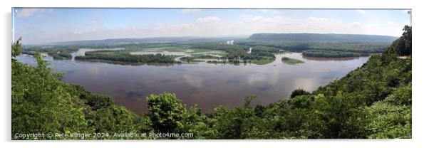 Mississippi River Overlook Wide Acrylic by Pete Klinger