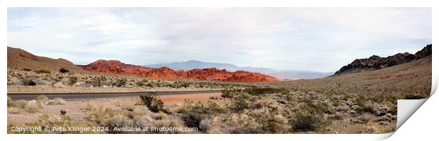 Valley of Fire Entrance Approach Wide Print by Pete Klinger