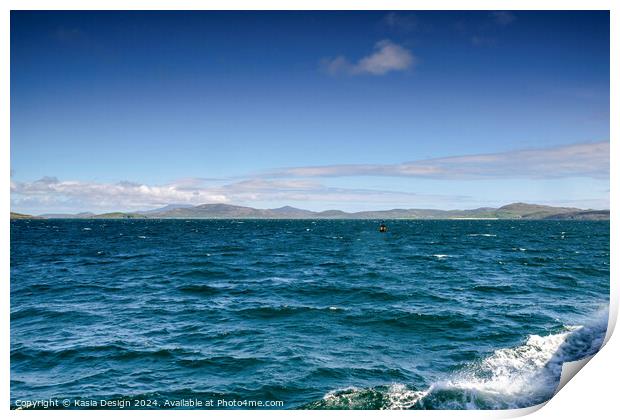 Approaching South Uist and Eriskay Print by Kasia Design