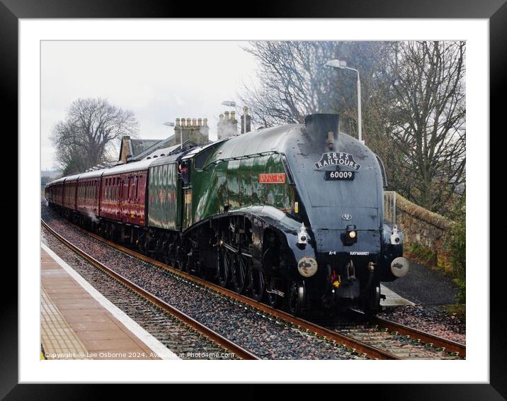 Gresley A4 Steam Locomotive - Union of South Africa Framed Mounted Print by Lee Osborne