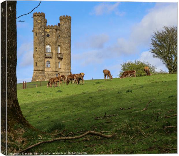 Broadway Tower Cotswolds Canvas Print by Martin fenton