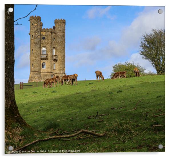 Broadway Tower Cotswolds Acrylic by Martin fenton