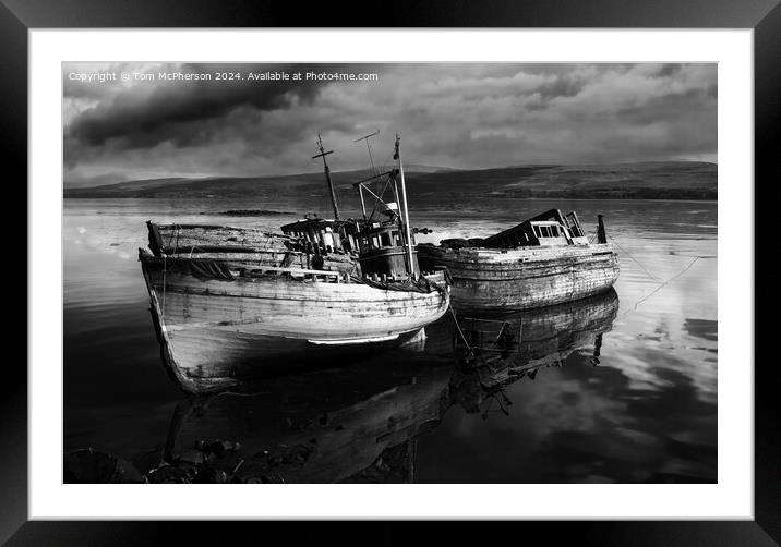 Derelict boats on Mull Framed Mounted Print by Tom McPherson