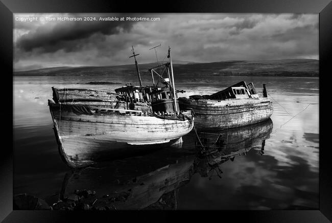 Derelict boats on Mull Framed Print by Tom McPherson