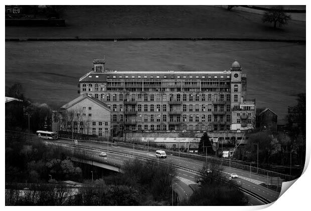 Valley Mills - Elland, Calderdale, West Yorkshire - Mono Print by Glen Allen