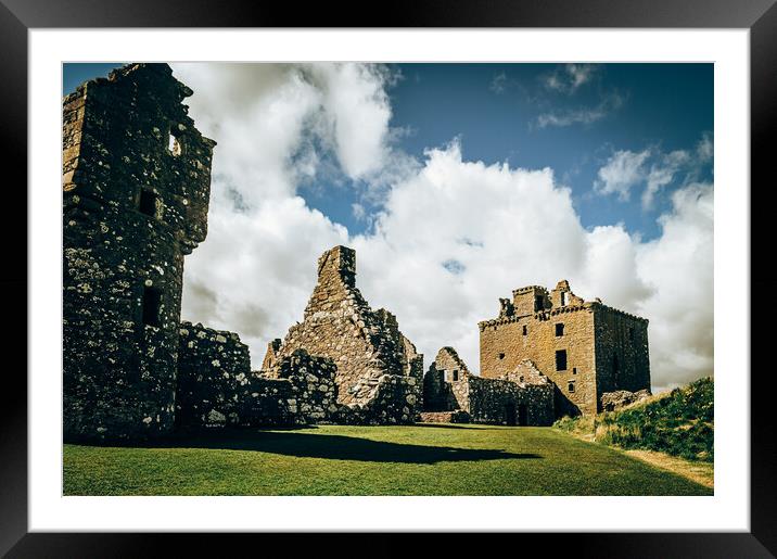 Dunnottar Castle near Stonehaven Framed Mounted Print by DAVID FRANCIS