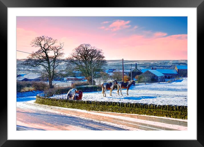 Little Lepton Huddersfield  Framed Mounted Print by Alison Chambers