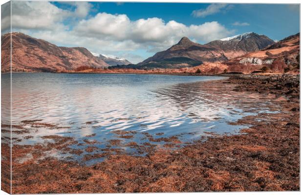 Loch Leven and the Pap of Glencoe Canvas Print by John Frid