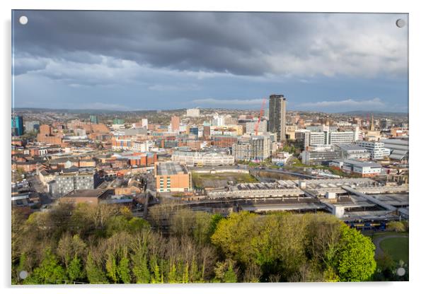Sheffield Springtime Acrylic by Apollo Aerial Photography