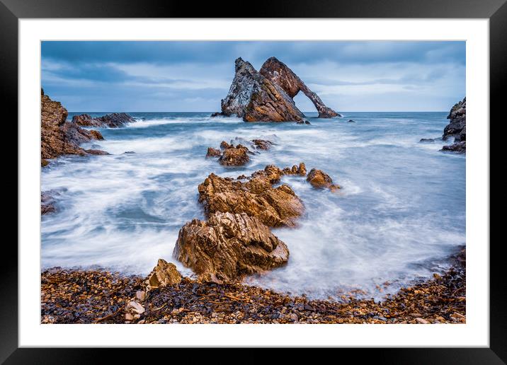 Bow Fiddle Rock at Portknockie Framed Mounted Print by John Frid
