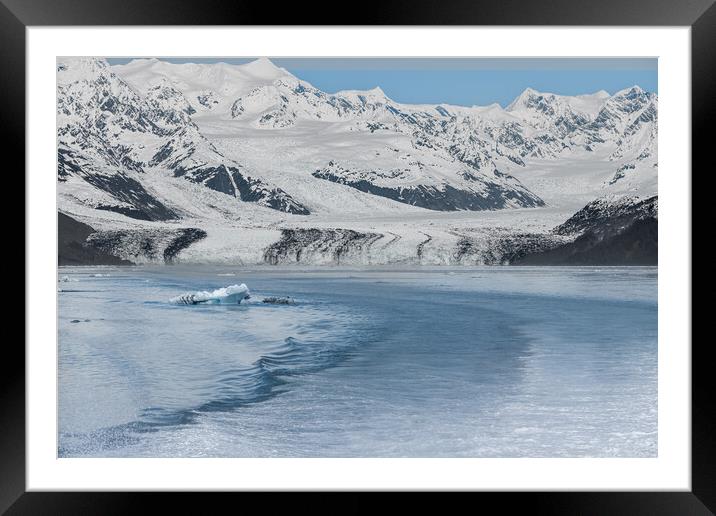 Harvard Tidewater Glacier at the end of College Fjord, Alaska, USA Framed Mounted Print by Dave Collins