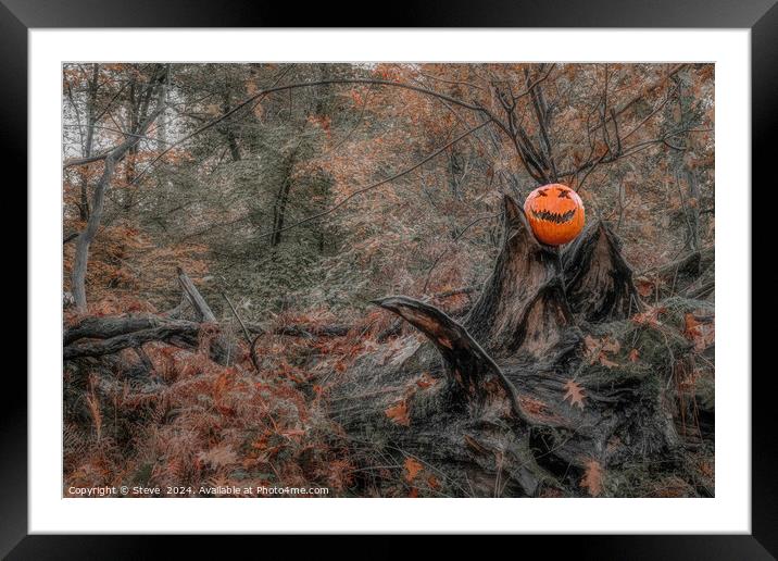 'The Season of the Witch' Spooky Forest Scene Framed Mounted Print by Steve 