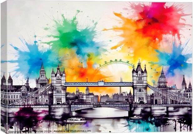 London Canvas Print by Zap Photos