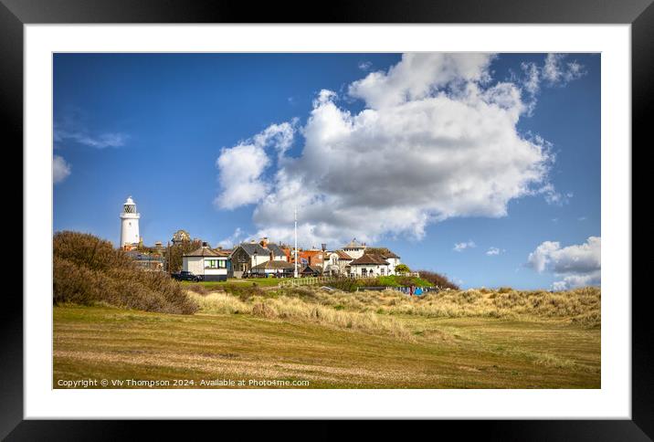 Southwold Town and Lighthouse Framed Mounted Print by Viv Thompson