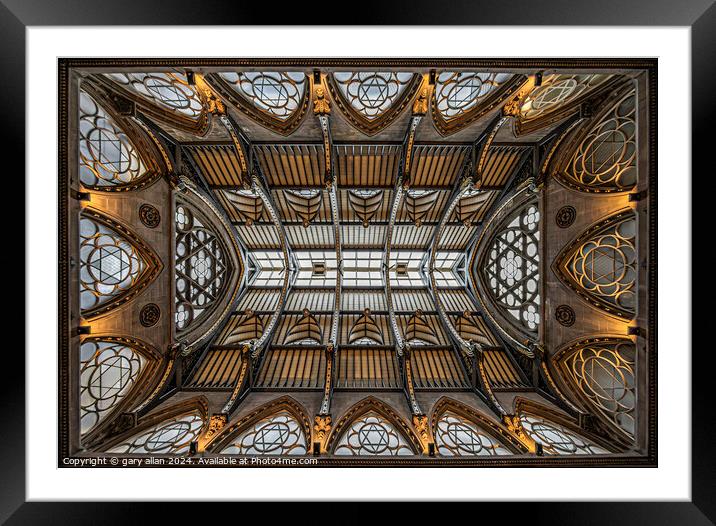 Bradford Wool Exchange ceiling Framed Mounted Print by gary allan