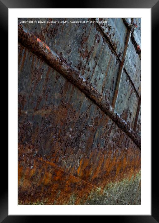 Rusty Hull Framed Mounted Print by David Buckland