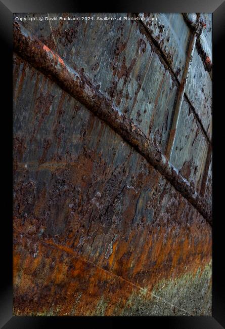 Rusty Hull Framed Print by David Buckland