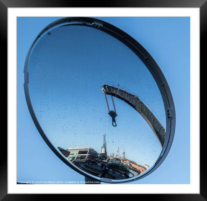 Bristol Dock Reflection Framed Mounted Print by David Buckland