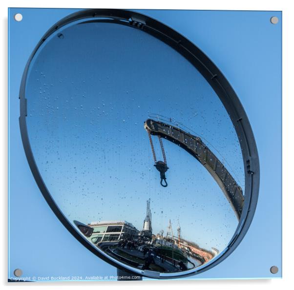 Bristol Dock Reflection Acrylic by David Buckland