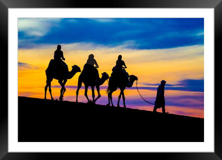 Sahara Sunset  Framed Mounted Print by Chris Lord