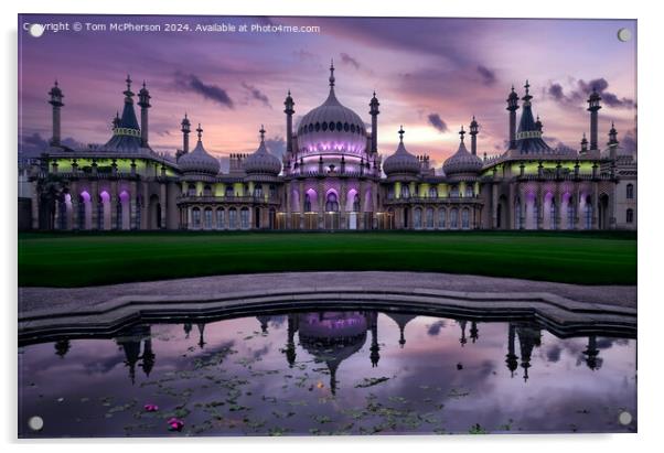 Evening Colours at the Royal Pavilion Brighton Acrylic by Tom McPherson
