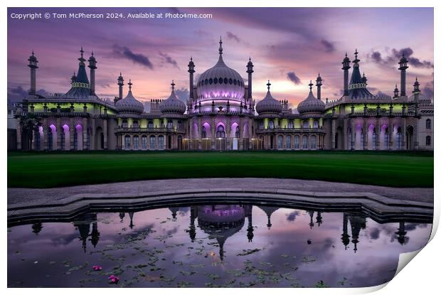 Evening Colours at the Royal Pavilion Brighton Print by Tom McPherson