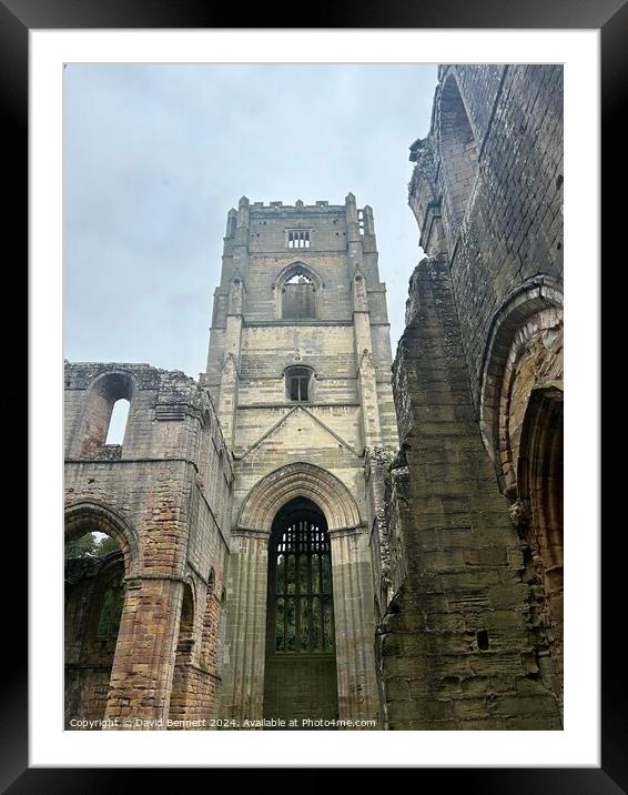 Fountains Abbey Yorkshire Framed Mounted Print by David Bennett