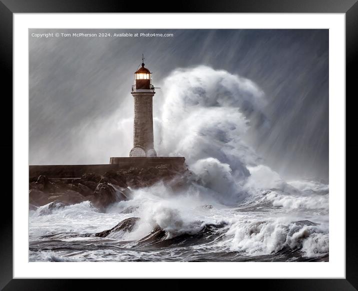 Storm at Sea Framed Mounted Print by Tom McPherson