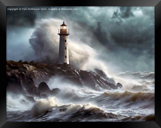 Storm at Sea Framed Print by Tom McPherson