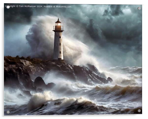 Storm at Sea Acrylic by Tom McPherson