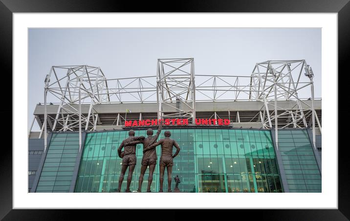 United Trinity facing Old Trafford Framed Mounted Print by Jason Wells