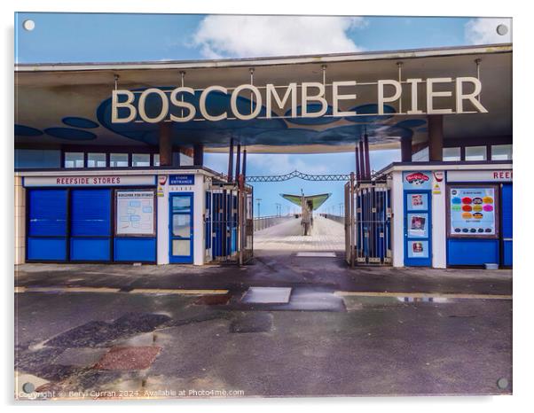 Boscombe Pier Dorset  Acrylic by Beryl Curran