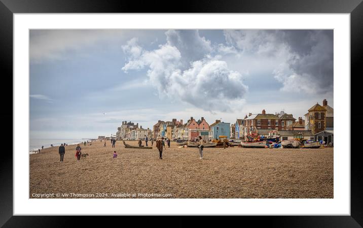 A Day on the Beach Framed Mounted Print by Viv Thompson