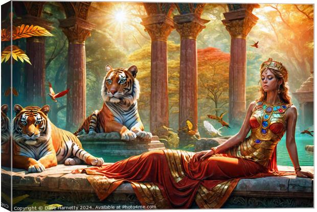The Tiger Temple Canvas Print by Dave Harnetty