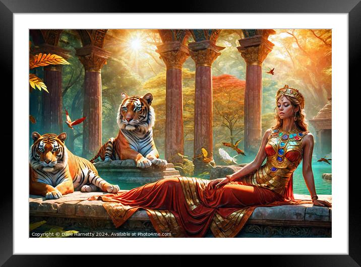 The Tiger Temple Framed Mounted Print by Dave Harnetty
