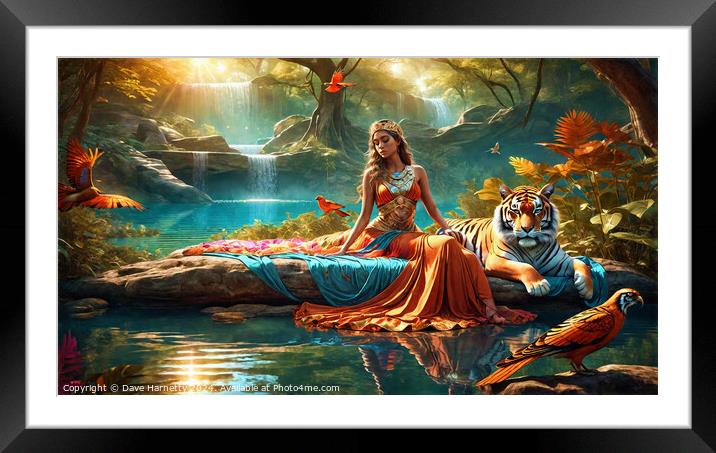 The Tiger Forest Framed Mounted Print by Dave Harnetty