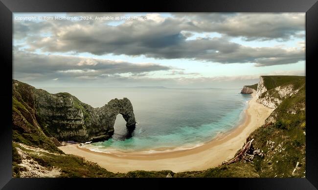The Durdle Door rock Framed Print by Tom McPherson