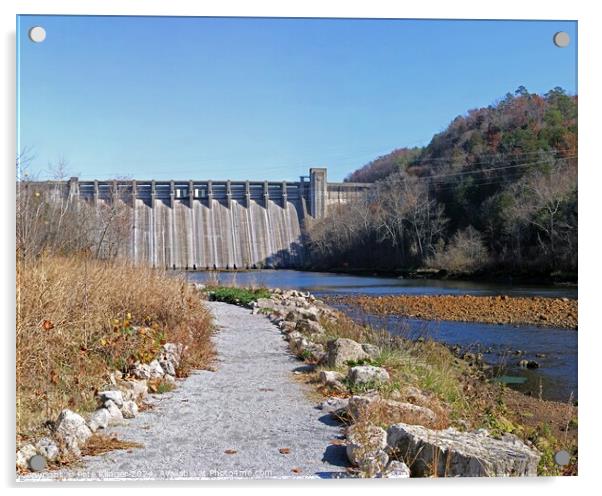 Hydro Electric Dam Rural Power Acrylic by Pete Klinger