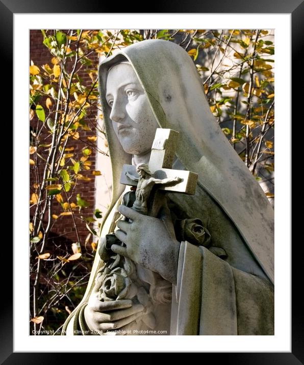 Statue of Saint Theresa Framed Mounted Print by Pete Klinger