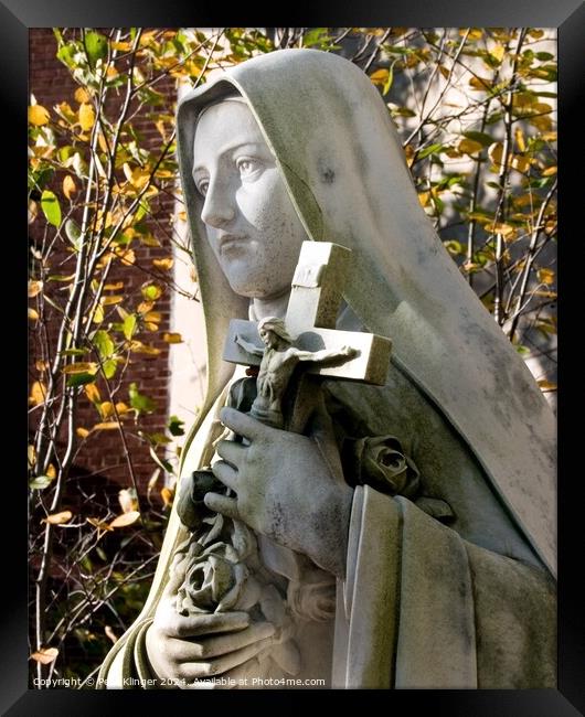 Statue of Saint Theresa Framed Print by Pete Klinger