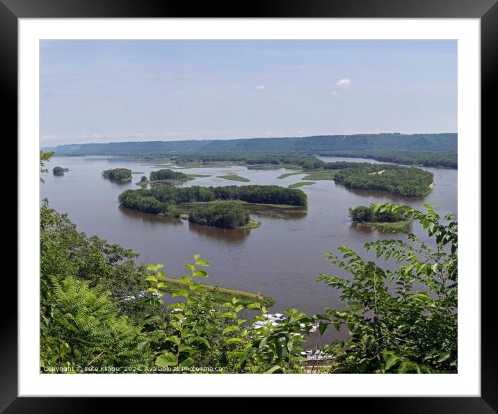 Island on the Mississippi River Framed Mounted Print by Pete Klinger
